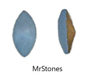 8x4mm (4200/2) Light Sapphire Blue Frosted Matte Marquise Navette