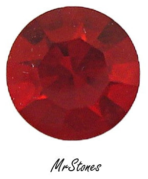 10.7mm (1100) (47ss) Light Siam Red Unfoiled Round Chaton Swarovski DS Co.