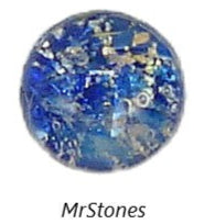 6mm (1684) Blue Golden Opal Round Glass Cabochon