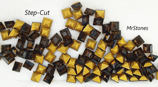 5mm (4410) Dark Smoked Topaz Step Cut Square Shape