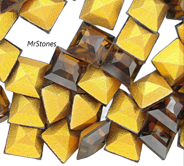 5mm (4410) Dark Smoked Topaz Step Cut Square Shape
