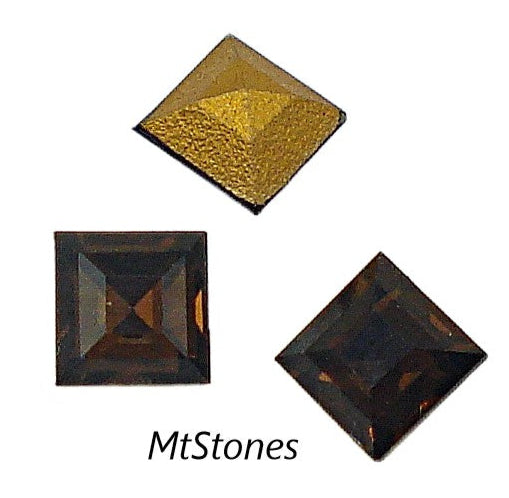 5mm (4410) Dark Smoked Topaz Step Cut Square Shape