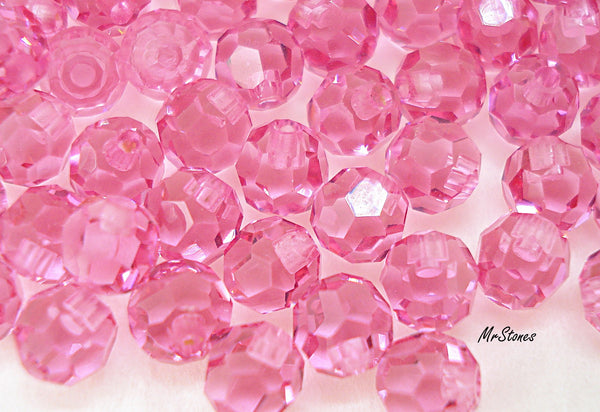 4mm (5080) Rose Pink Half Drilled One Hole Swarovski Bead
