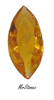 10x5mm (4200/2) TTC Maderia Topaz Unfoiled Marquise Navettes W. Germany