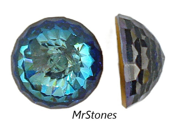 16mm (2032) Bermuda Blue Flat Back Fully Faceted Swarovski Special