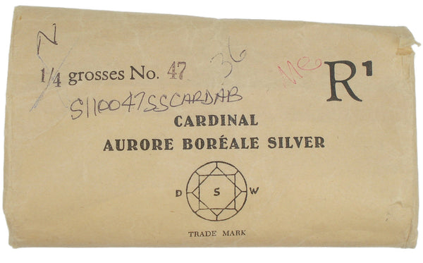 10.5-10.7mm (1100) (47ss) Cardinal AB Round Chaton Swarovski