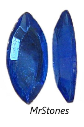 15x7mm (2200) Sapphire Blue Marquise Navette Flatback