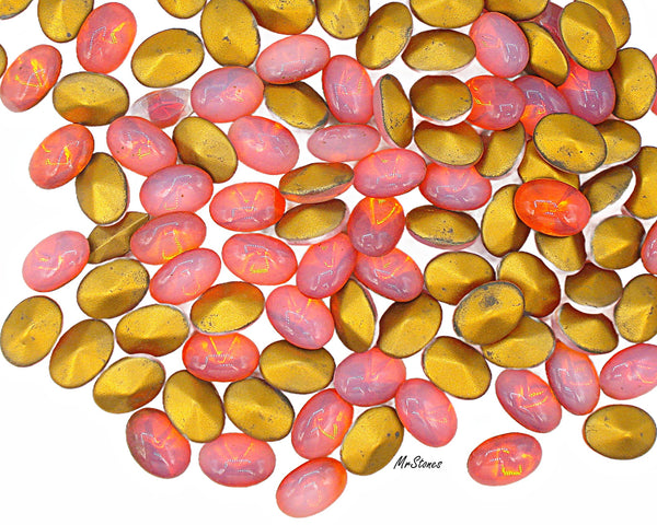 14x10mm (3188) Hyacinth Opal Orange Oval Buff Top Doublet