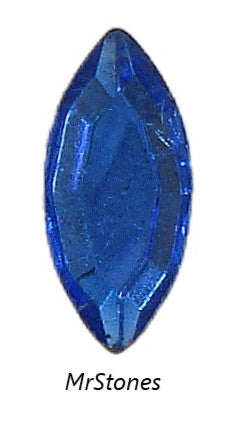 15x7mm (2200) Sapphire Blue Marquise Navette Flatback
