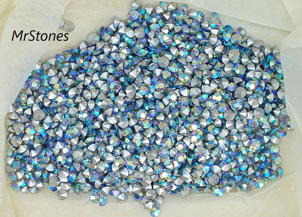 4.2mm (1100) (18ss) Light Sapphire AB Blue Czech Round Chaton