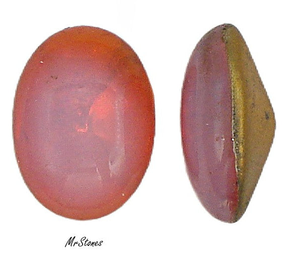 14x10mm (3188) Hyacinth Opal Orange Oval Buff Top Doublet