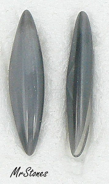 22x6mm (3146) Gray Moonstone Marquise Navette Buff Top Doublet
