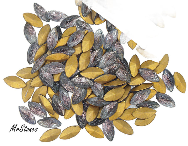 15x7mm (LEAF) Bi Color Amethyst Light Sapphire Marquise Navette Leaves