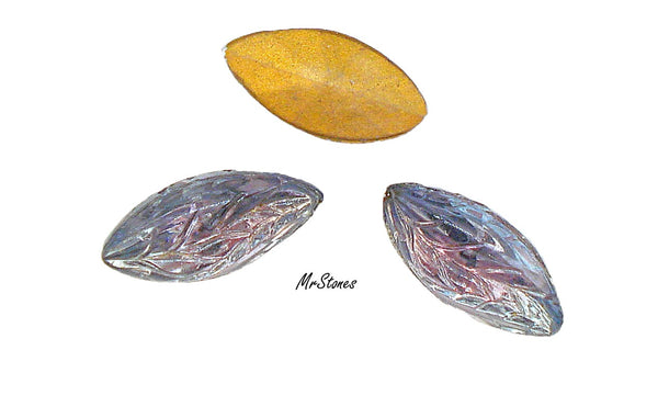 15x7mm (LEAF) Bi Color Amethyst Light Sapphire Marquise Navette Leaves
