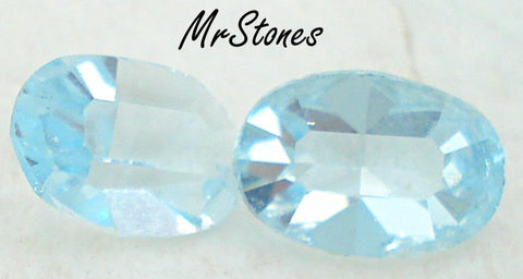 6x4mm (4100) Aqua Un-foiled Oval Shape