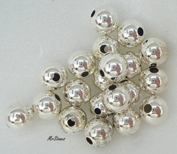 6mm (F2693) Sterling Silver Round Vintage Bead