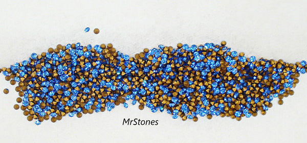 1.7mm (1100) (11pp) Swarovski Sapphire Round Chatons Overstock $4.95/144pcs (1 gross)
