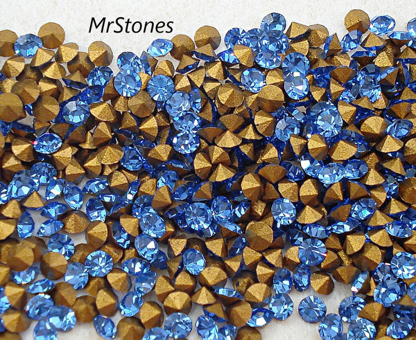 1.7mm (1100) (11pp) Swarovski Sapphire Round Chatons Overstock $4.95/144pcs (1 gross)