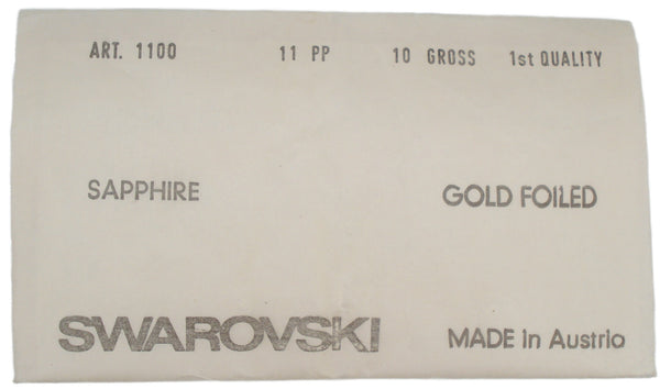 1.7mm (1100) (11pp) Swarovski Sapphire Round Chatons Overstock $4.95/144pcs (1 gross)