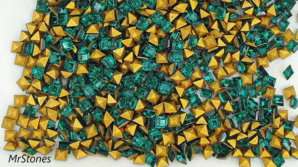 3.9mm (4410) Emerald Step Cut Square Shape 1pc or 100pcs Swarovski KS Co Art. 110