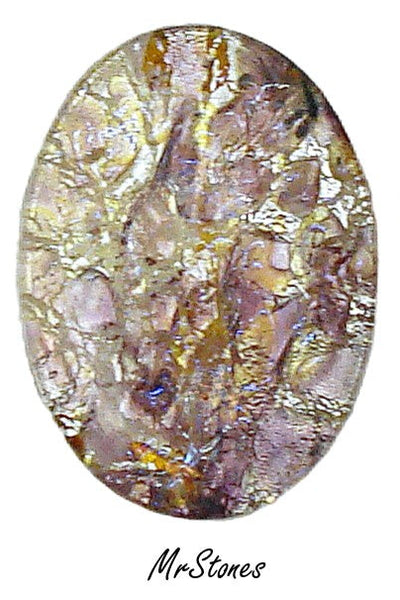 25x18mm (1685) Cz Light Amethyst Silver Foiled Oval Cabochon