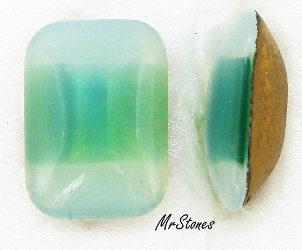 18x13mm (3436) Green Sabrina Cushion Octagon Buff Top Doublet