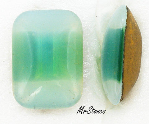 18x13mm (3436) Green Sabrina Cushion Octagon Buff Top Doublet