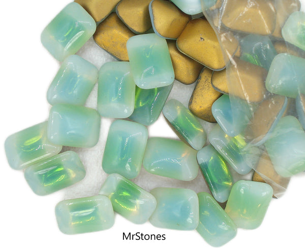 18x13mm (3436) Green Sabrina Cushion Octagon Buff Top Doublet