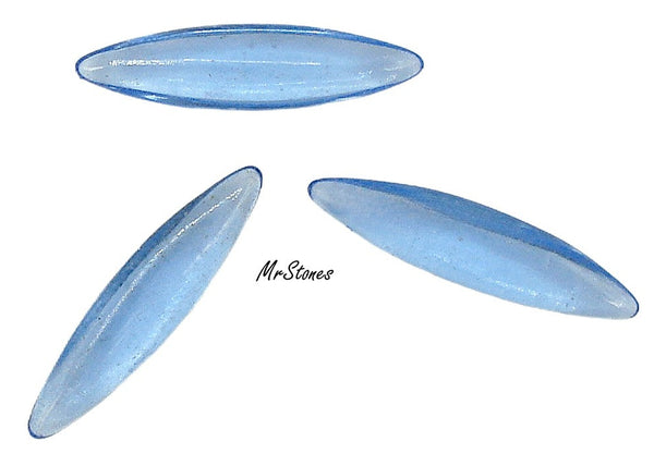 23x6mm (3146) Light Sapphire Blue Marquise Navette Buff Top Doublet Unfoiled