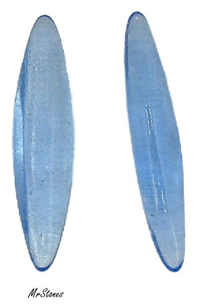 23x6mm (3146) Light Sapphire Blue Marquise Navette Buff Top Doublet Unfoiled