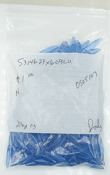 23x6mm (3146) Light Sapphire Blue Marquise Navette Buff Top Doublet Unfoiled