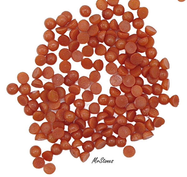 2.75mm (2090/4) Coral Glass Round Cabochon