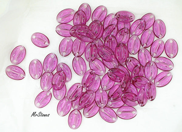 15x10mm (3219/4) Swarovksi Fuchsia Unfoiled Connector/Bead Sew On