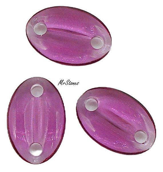 15x10mm (3219/4) Swarovksi Fuchsia Unfoiled Connector/Bead Sew On