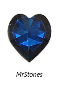 6.5x6mm (4800I) Heliotrope Blue Purple Inverted Hearts Swarovski Pointed Top Table Back.
