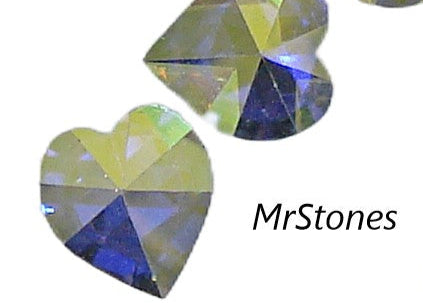 6.5x6mm (4800I) Crystal AB Inverted Hearts Swarovski Pointed Top Table Bottom