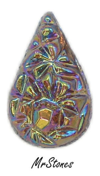 10x6mm (3101) Smoked Topaz AB Pear Teardrop Nugget Top Doublet