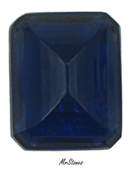 24x20mm (4610/2) Dark Sapphire Step Cut Unfoiled Cushion Octagon