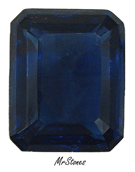 24x20mm (4610/2) Dark Sapphire Step Cut Unfoiled Cushion Octagon