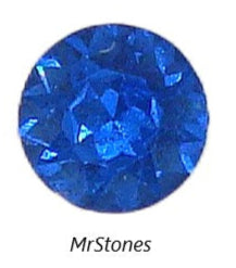 7.2-7.3mm (1200) (35ss) Rich Sapphire Blue #2 Dentelle Round Chaton M/C Swarovski