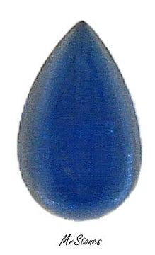 13x8mm (2390/4) Dark Sapphire Unfoiled Pear Cabochon High Dome