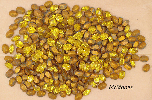 8x6mm (4120) Topaz Oval Shape Swarovski Art. 276 M/C 3pcs/$1.00