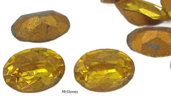 8x6mm (4120) Topaz Oval Shape Swarovski Art. 276 M/C 3pcs/$1.00