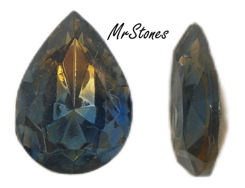 18x13mm (4320/2) Montana Sapphire Smoked Topaz Bi Color Pear Pendeloque