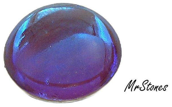 13mm (1684) Bi Color Purple Blue Effect Round Cabochon (Helio Look)