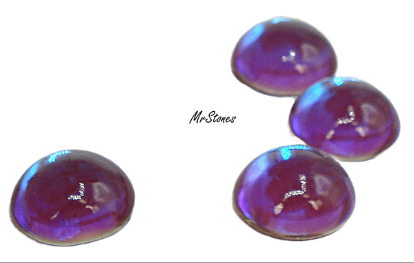 13mm (1684) Bi Color Purple Blue Effect Round Cabochon (Helio Look)