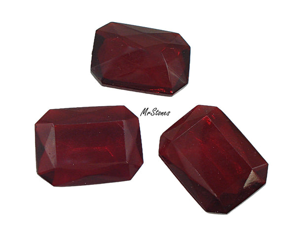 25x18mm (4626/2) TTC Siam Red Unfoiled Cushion Octagon