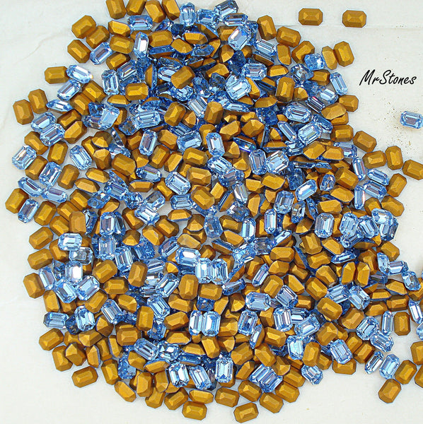 5x3.5mm (4600) Light Sapphire Blue Cushion Octagon Swar.