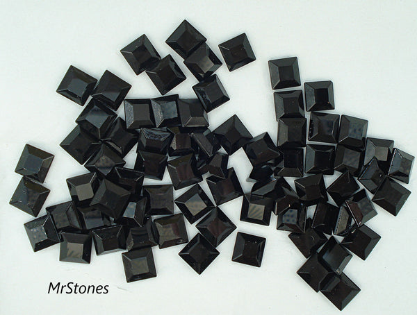8mm (4402/2) Jet Black Unfoiled Channel Cut Square Shape Swarovski