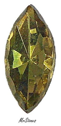 15x7mm (4215/2) Two Toned Olivine Topaz Scalloped Edge Marquise Navette